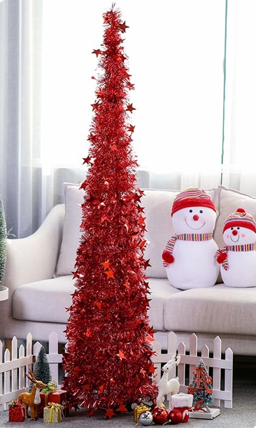 Artificial Tinsel Up Christmas Tree With Stand Gorgeous Collapsible Artificial Christmas Tree For Christmas Decorations Artificial Tinsel Up Christmas Tree With Stand Gorgeous Collapsible Artificial Christmas Tree For Christmas Decorations